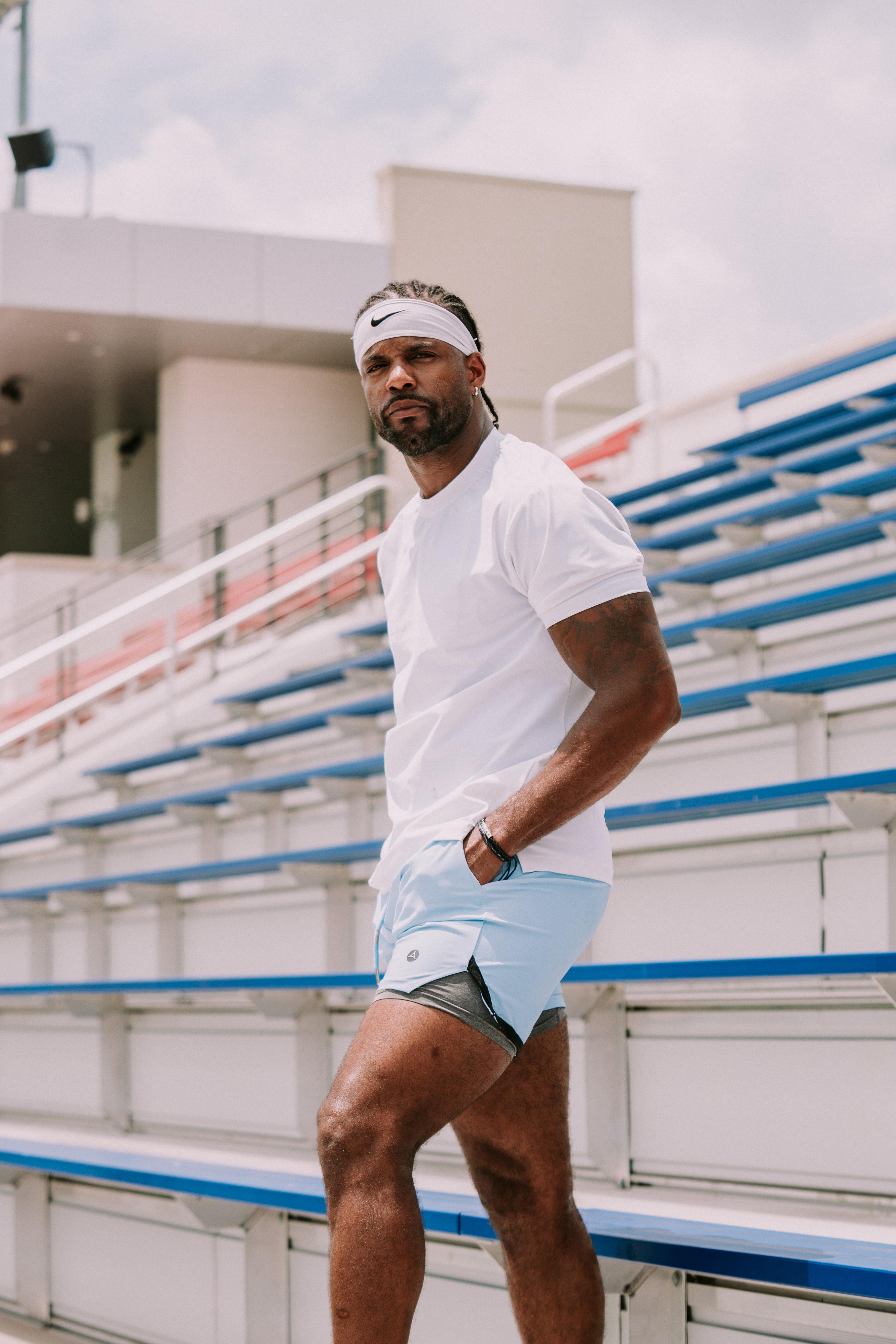 Aura Athletics Performance Short 6in - Baby Blue