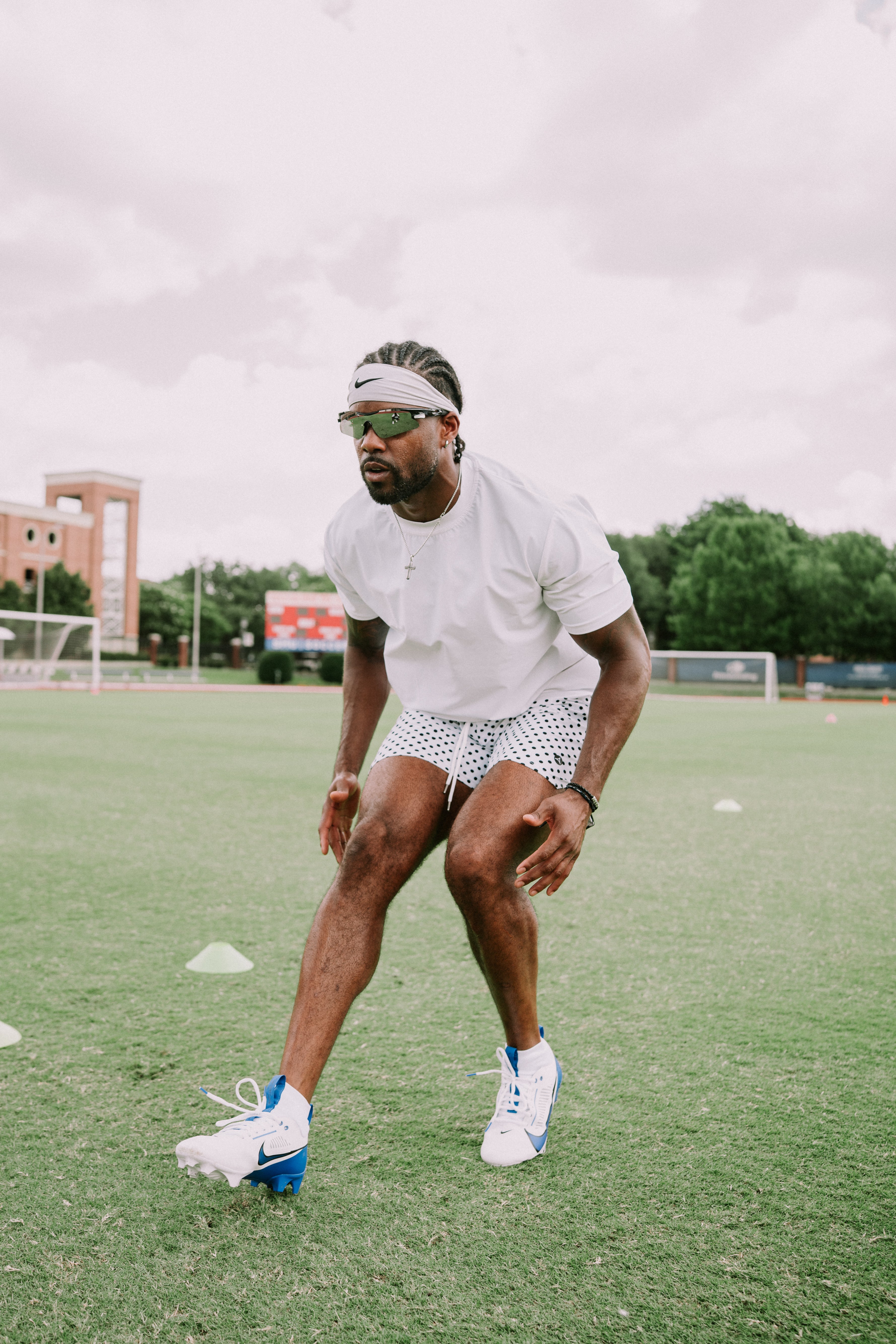 Aura Athletics Performance Short 6in - Polka Dot