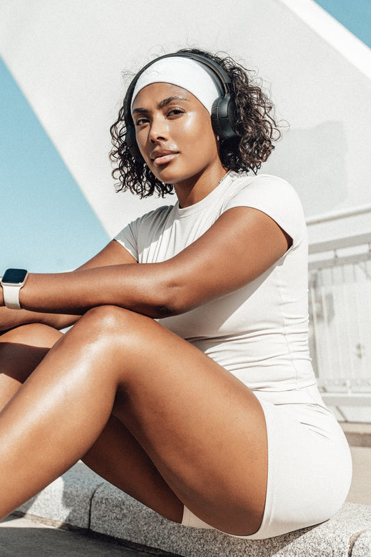 Core Finese Biker Shorts - Off White